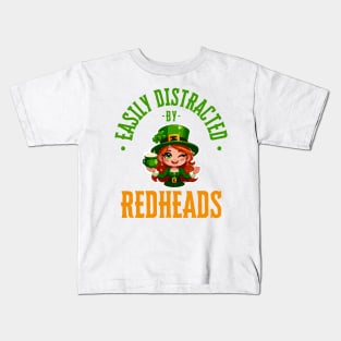 Easily Distracted By Redheads Kids T-Shirt